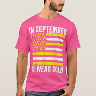 In september hebben we Gold Childhood Cancer Aware T-shirt