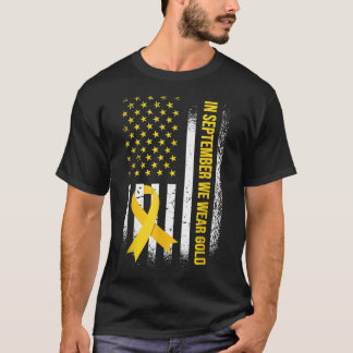 In september hebben we Gold Childhood Cancer Aware T-shirt