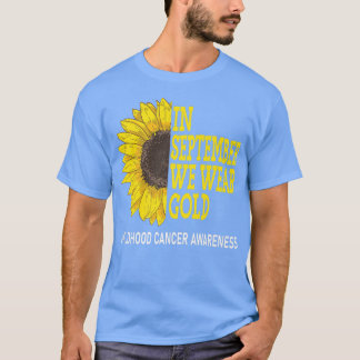 In september hebben we Gold Childhood Cancer Aware T-shirt