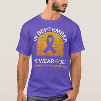In september hebben we Gold Childhood Cancer Aware T-shirt