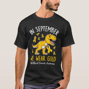 In september hebben we Gold Childhood Cancer Aware T-shirt