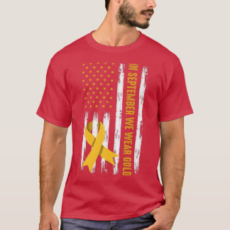 In september hebben we Gold Childhood Cancer Aware T-shirt