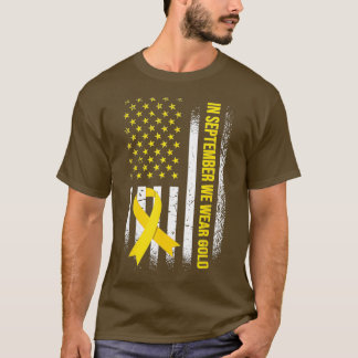 In september hebben we Gold Childhood Cancer Aware T-shirt
