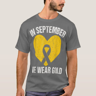 In september hebben we Gold Ribbon Childhood Cance T-shirt