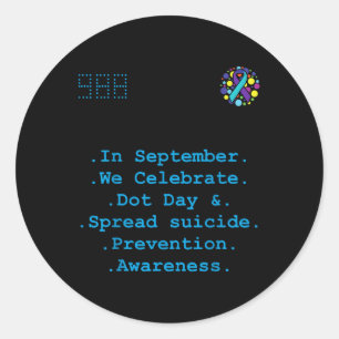 In september vieren we Dot Day, verspreiden zelfmo Ronde Sticker