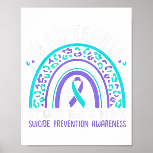In September We Wear Teal & Purple Rainbow Sui Poster (Voorkant)
