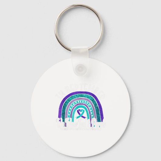 In September We Wear Teal & Purple Suicide Pre Sleutelhanger (Voorkant)