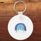 In September We Wear Teal & Purple Suicide Pre Sleutelhanger (Voorkant)