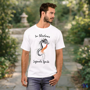 In Shadows, Legends Ignite - Mysterieuze Draak T-shirt