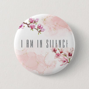 In Silence Meditation Button voor Retreat Spring #