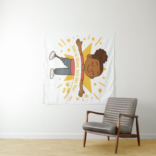 'In staat om te schitteren, net als jij' Tapestry Wandkleed (In Situ (horizontaal))