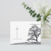 In stille rouw - boom op de weide briefkaart (Staand voorkant)