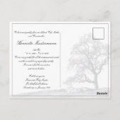 In stille rouw - boom op de weide briefkaart (Achterkant)