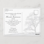 In stille rouw - boom op het weiland briefkaart (Achterkant)