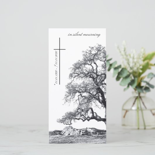 In stille rouw - boom op weide (Staand voorkant)