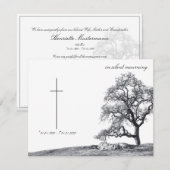In stille rouw - boom op weide (Voorkant / Achterkant)