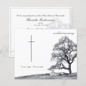In stille rouw - boom op weide (Voorkant / Achterkant)