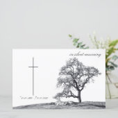 In stille rouw - boom op weide (Staand voorkant)