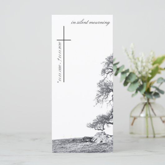 In stille rouw - boom op weide (Staand voorkant)