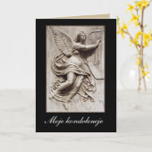 In Sympathie - Pools - Engel met Harp Kaart (Gele Bloem)