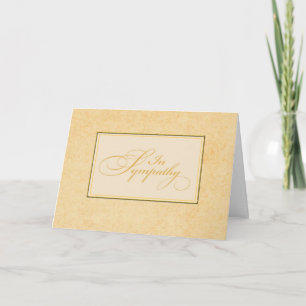 In Sympathy Business Script Kaart