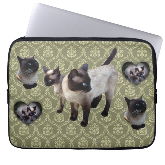 In Thailand geboren Siamese kat Laptop Sleeve (Voorkant)