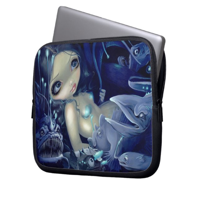 "In the Abyss" Electronics Bag Laptop Sleeve (Voorkant Links)