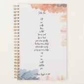 "In the End" Poem Yarly Planner (Voorkant)