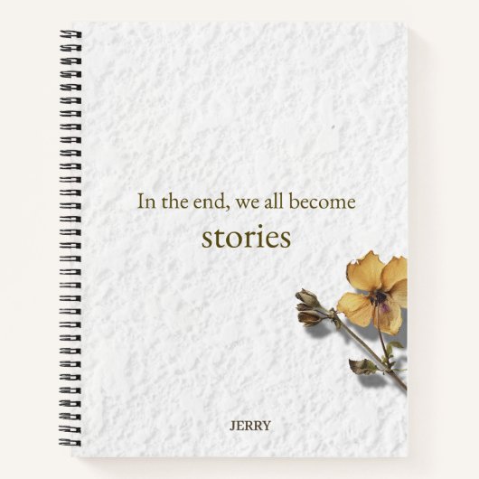 'In the End We All Become Stories' Notitieboek (Voorkant)
