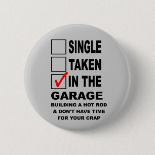 IN THE GARAGE BUILDING A HOT ROD RONDE BUTTON 5,7 CM