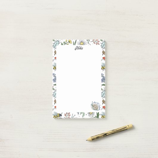 In the Garden Notepad Post-it® Notes (Op bureau)