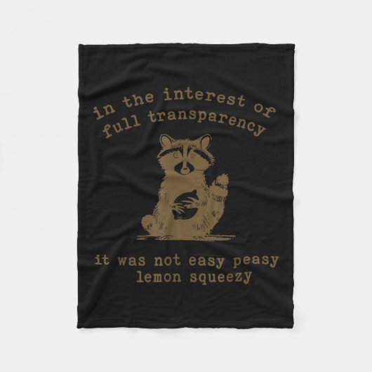 In The Interest Of Full Transparency It Was Not Ea Fleece Deken (Voorkant)