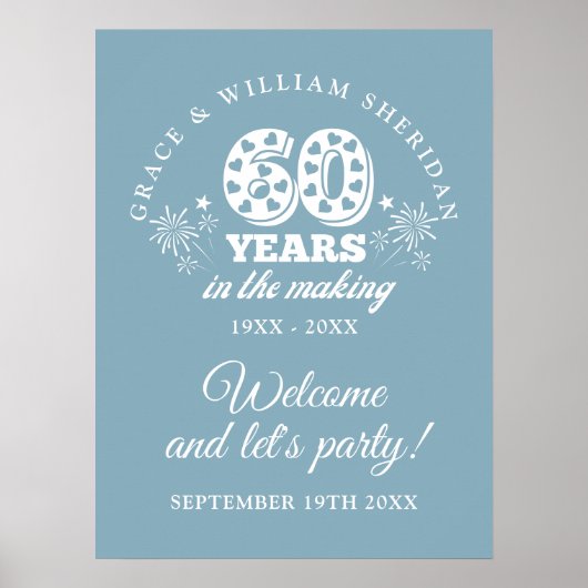 In The Making 60th Anniversary Welkomstbord Poster (Voorkant)
