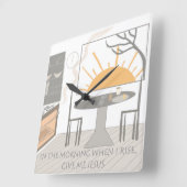 In the morning clock vierkante klok (Hoek)