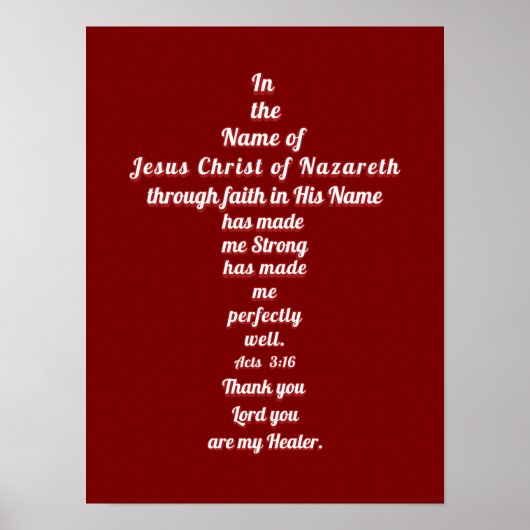 In the Name of Jesus ...Strong... Poster (Voorkant)