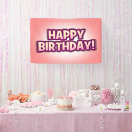 "In The Pink" Herbruikbare Banner voor Happy Birth
