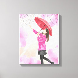 IN THE RAIN CANVAS AFDRUK