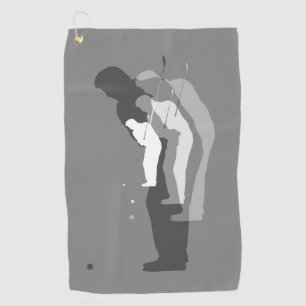 "In The Swing" Linkshandige Golfer's Handdoek (B &