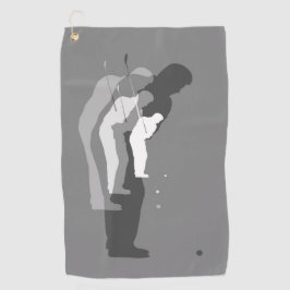 "In The Swing" Monochroom Golfer's Handdoek