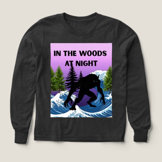 In the Woods at Night Kids Long-Sleeve Shirt (Motif recto)