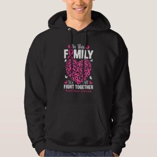 In This Family We All Fight Together Cute Pink Rib Hoodie