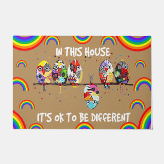 In this house it's ok to be different, Cute Deurmat