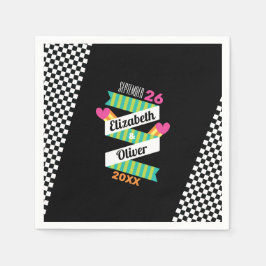 In totaal 80 s Stripes en Gecontroleerde bruiloft Servet