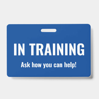 In training badge