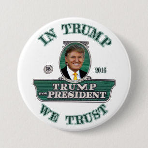 In Trump vertrouwen we Ronde Button 7,6 Cm