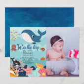 In twee de diepe, onderwater 2e verjaardag kaart (Voorkant / Achterkant)