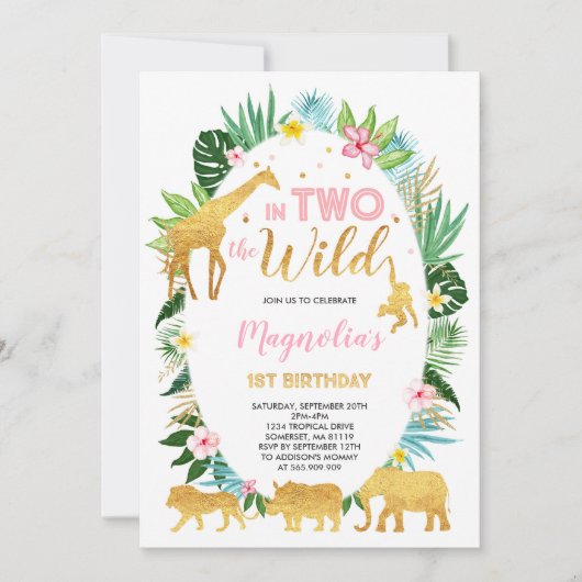 In twee delen van het Oerwoud van de uitnodiging t (Voorkant)