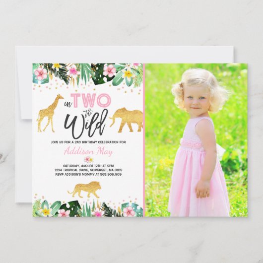 In twee delen van het Oerwoud van de uitnodiging t (Voorkant)