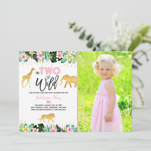 In twee delen van het Oerwoud van de uitnodiging t (Staand voorkant)