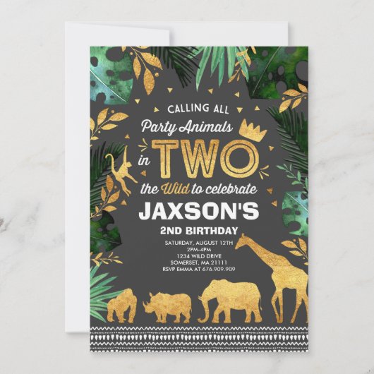 In twee delen van het Oerwoud van de uitnodiging t (Voorkant)